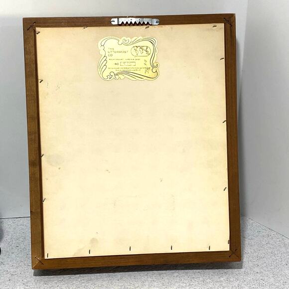 Botanical Lithograph Print Framed in Shadowbox Deep Walnut Solid Wood Frame - Picture 7 of 9